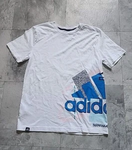 Adidas Boys Short Sleeve Crew Neck Whithe T Shirt Size M 10/12, Great Condition - Picture 1 of 6
