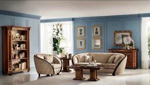 Luxus Klasse 3+1 Italienische Sofagarnitur Möbel Couch Sofa Neu arredoclassic™ - Foto 1 di 8