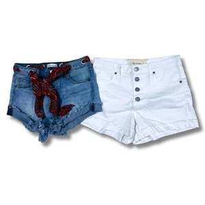 Bundle of 2 ALTAR'D STATE Women's Denim Shorts - Size 5/27 - Picture 1 of 4