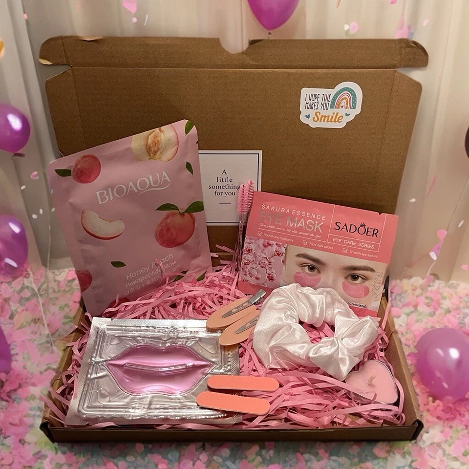 CIORGLOW Pink Pamper Hamper Giftset Beauty Box Self Care Skincare Spa Gift Her Birthday