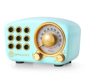 Retro Bluetooth Speaker, Vintage Radio-Greadio FM Radio with Old Fashioned Class - Picture 1 of 4