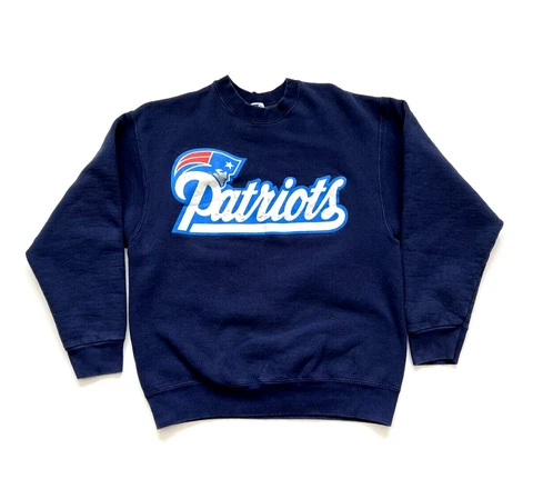 Vintage Starter New England Patriots NFL Sweater Mens Large USA Blue Cover