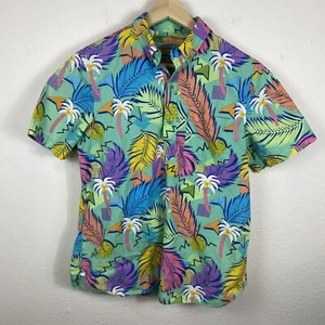 Chubbies Men’s Med Short Sleeve Shirt Polo Hawaiian Tropical 100% Cotton Retro - Picture 1 of 8