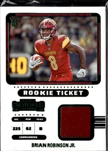 2022 Contenders Rookie Ticket Patch Brian Robinson Jr. #RTS-BRO Commanders - Picture 1 of 2