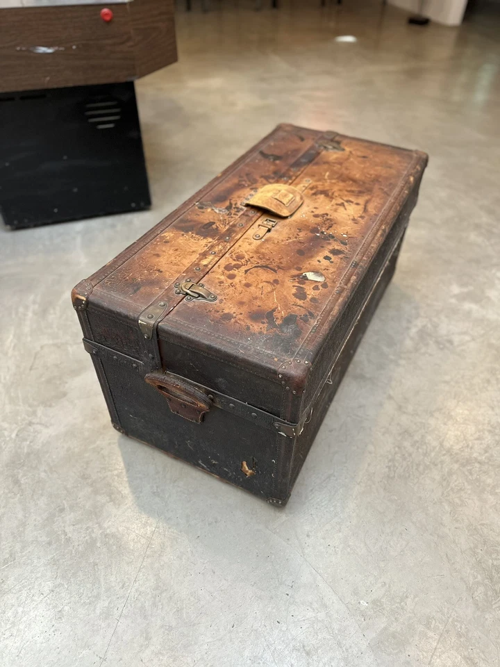 Louis Vuitton Malle Idéale Antiguo Monograma Damier Armario Vapor Baúl Cofre Foto 1 de 4