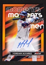 2023 Finest Moments Auto Orange #FMA-YA Yordan Alvarez /25 - Houston Astros