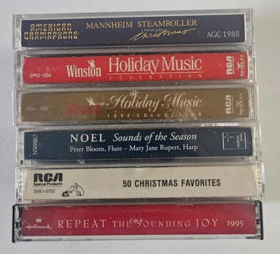 CHRISTMAS SALE -  6 HOLIDAY Cassette Tapes for only $5.00 - LOT A Foto 1 de 3