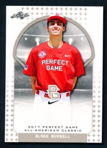 2017 LEAF PERFECT GAME ALL AMERICAN SET #40 BLAKE BURZELL TRUE ROOKIE 1ST CARD