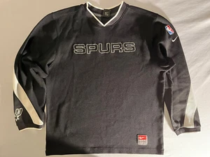 Vintage Nike San Antonio Spurs Shooting Shirt Warm Up Silber Schwarz Erwachsene Medium - Bild 1 von 12