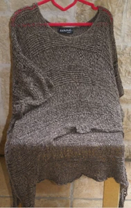 SINNE...Lagenlook Tunika Überwürf Leinenmix taupe onesize Gr.44/46 XXL NEU - Bild 1 von 8
