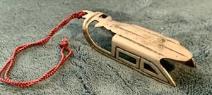 RARE! LOVELY VINTAGE SILVER SLED CHRISTMAS ORNAMENT MADE IN INDIA SILVER PLATE?? - Imagen 1 de 7