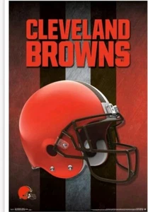 CLEVELAND BROWNS 22 X 34" Poster Helmet 16 NOS - Picture 1 of 2