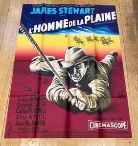 L'HOMME DE LA PLAINE Affiche cinéma 120x160 ANTHONY MANN, JAMES STEWART 1955 - Afbeelding 1 van 7