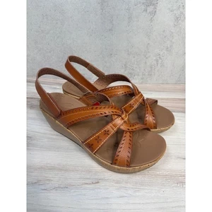 Skechers Beverlee After Sunrise Size 11 Luxe Foam Wide Fit Brown Wedge Sandals - Picture 1 of 17