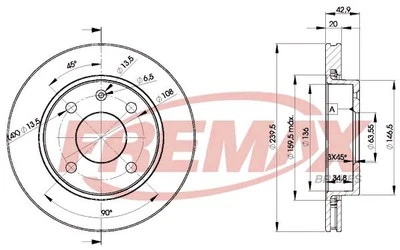 Disco de freno FORD ESCORT V 1.3 BD-1064 Foto 1 de 2