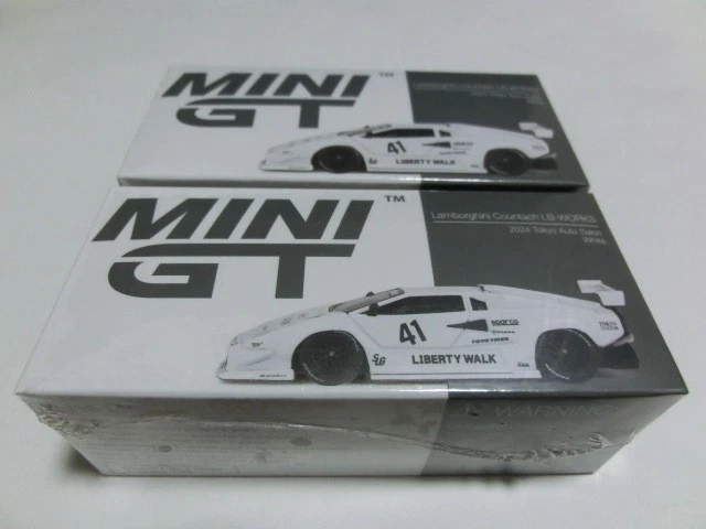MINI GT 1/64 Lamborghini Countach LB-WORKS Tokyo Auto Salon 2024 bianco sinistro - Immagine 1 di 1