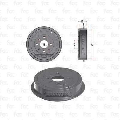 Tambores de freno para Fiat Brava, Bravo, Idea, Marea, Panda Juratek JDR024 Foto 1 de 4