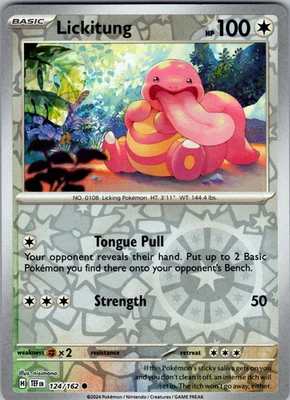 Lickitung Reverse Holo 124/162 SV05: Temporal Forces Common - NM - Image 1 of 2
