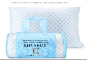 NEW Clara Clark Queen Pillow Memory Foam Sleep-A-Head Cooling Bamboo QUEEN - Picture 1 of 5
