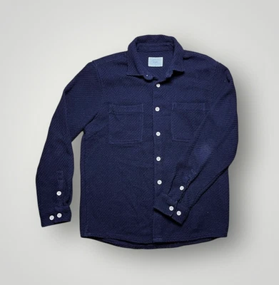 Folk Navy Textured Long Sleeve Overshirt Size 4 large Excellent Condition - Image 1 of 4