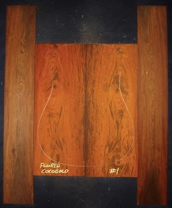 Guitar Luthier Tonewood COCOBOLO ROSEWOOD Acoustic backs sides SET - Picture 1 of 2