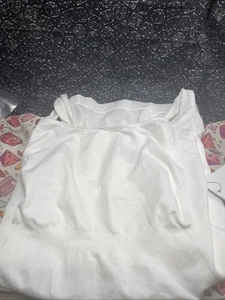NWT Blanqi M Medium Everyday Maternity Belly Support Tank Top White - Picture 1 of 9