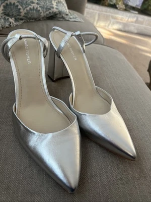 Tacón trozo plateado Marc Fisher talla 10 M Foto 1 de 4