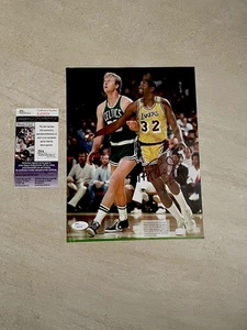 Magic Johnson Signed Photo With Larry Bird And Jsa Authentication - Picture 1 of 4