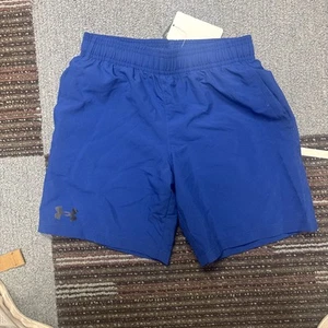 Under Armour Heat Gear Blue Woven Shorts 1377264 Youth Loose Fit Choos Sz Small - Picture 1 of 6