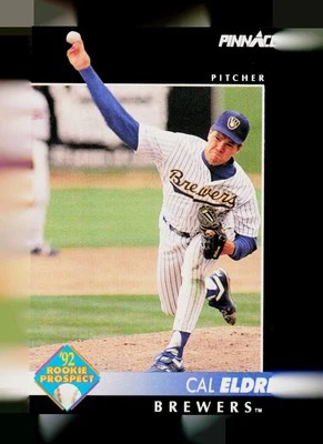 1992 Pinnacle #249 Cal Eldred Milwaukee Brewers - Image 1 of 2