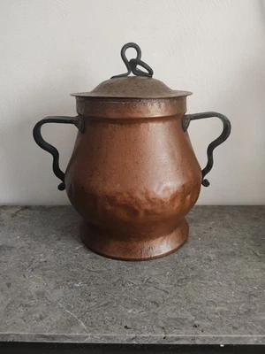 Magnifique Chaudron En Cuivre Ancien. 18e Siècle - Photo 1/4