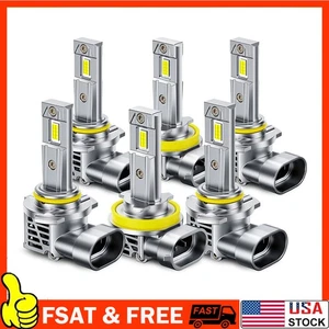 AUXITO LED Headlight Bulb 9005 9006 H8 Light Bulb White 6500K High Power Lamps - Picture 1 of 11