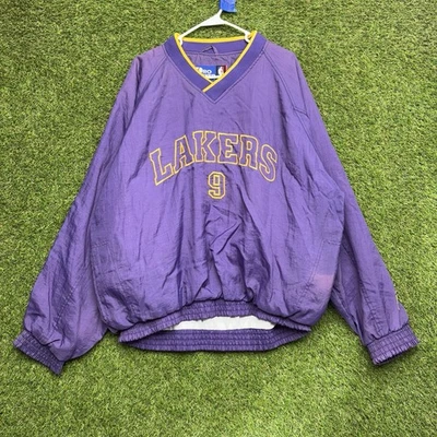 Chaqueta cortavientos vintage de Los Angeles Lakers para hombre XL NBA 90 calentamiento jugador profesional Foto 1 de 4