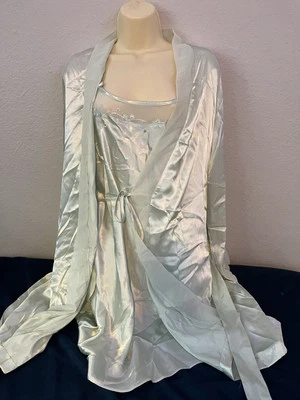 Conjunto de bata de vestido de noche Morgan Taylor grande floral lencería pulóver envolvente corto Foto 1 de 4