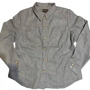 Pendleton Shacket 100% Virgin Wool Flannel Shirt Metal Button Western USA XL - Foto 1 di 15