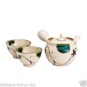 [Premium/VALUE] Tokoname Kyusu Set : JUNZO MAEKAWA - 1 Pot, 2 Cups from Aichi - Picture 1 of 2