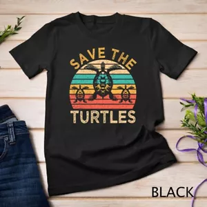 Camiseta Save The Turtles Animal Rights Estilo Retro Tortuga Marina Regalo Unisex - Imagen 1 de 15