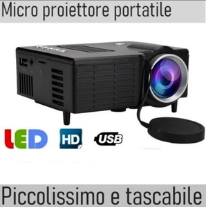 Mini proiettore economico casa e ufficio Videoproiettore Andowl Q-A34 con casse - Foto 1 di 7