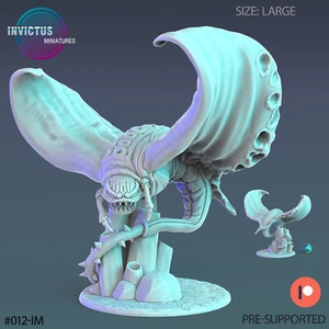 Alien Stingray A | Invictus Miniatures | RPG Wargaming 3D Printed Miniature - Picture 1 of 1