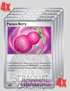 x4 Payapa Berry 141/142 x4 Stellar Crown Pokemon TCG Playset - Picture 1 of 1
