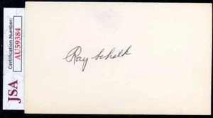 Ray Schalk JSA Coa Signed 3x5 Index Card Autograph - Picture 1 of 1