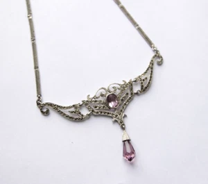 Collana vintage stile art nouveau in argento - Foto 1 di 5