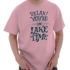 Relax Youre On Lake Time Fishing Country Gift Womens Short Sleeve Crewneck Tee