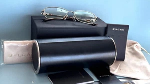 Gafas rectangulares de oro rosa Bvlgari Italia 2170-B 278 $750 nuevas en caja #6 - Imagen 1 de 7