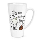 I'm One Fart Away From A Poo 17Oz Large Latte Mug Cup - Funny Joke Poop Big