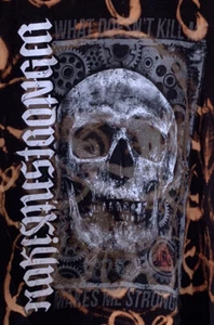 Red Chapter Skull Makes Me Stronger Bleach Tie Dye Herren T-Shirt Gr. M - Bild 1 von 4