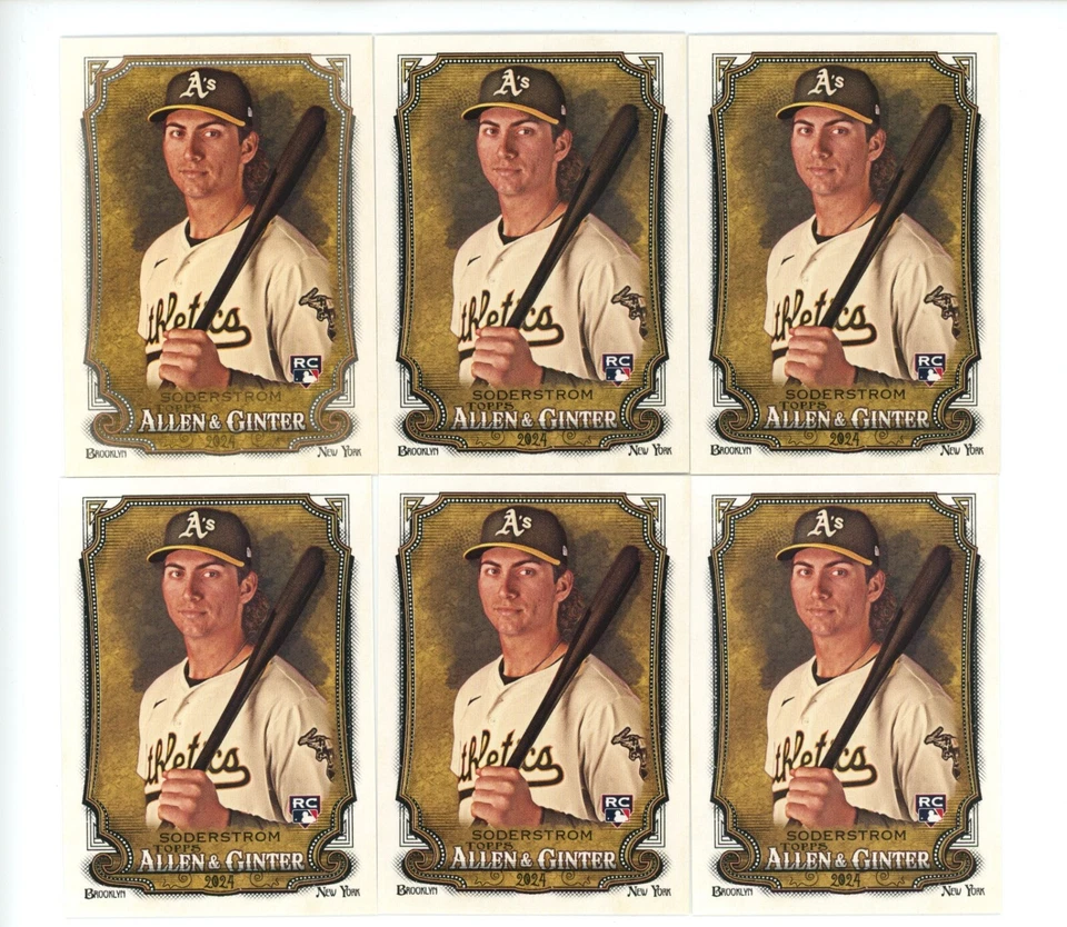 2024 Topps Allen & Ginter #35 TYLER SODERSTROM OAKLAND ATHLETICS RC 11 Card LOT - Image 1 of 1