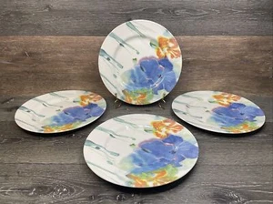 Royal Stafford FLORENCE 11” Dinner Plate Set - Iris Floral ~set Of 4 - Picture 1 of 16
