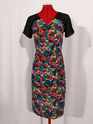 Vestido de seda floral acuarela abstracta muestra pasarela Band Of Outsiders 0 Foto 1 de 4