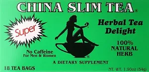 1/5/8/12/20 Boxes, China Slim Herbal Tea Delight Super 100% Natural, 18 Tea Bags - Picture 1 of 3